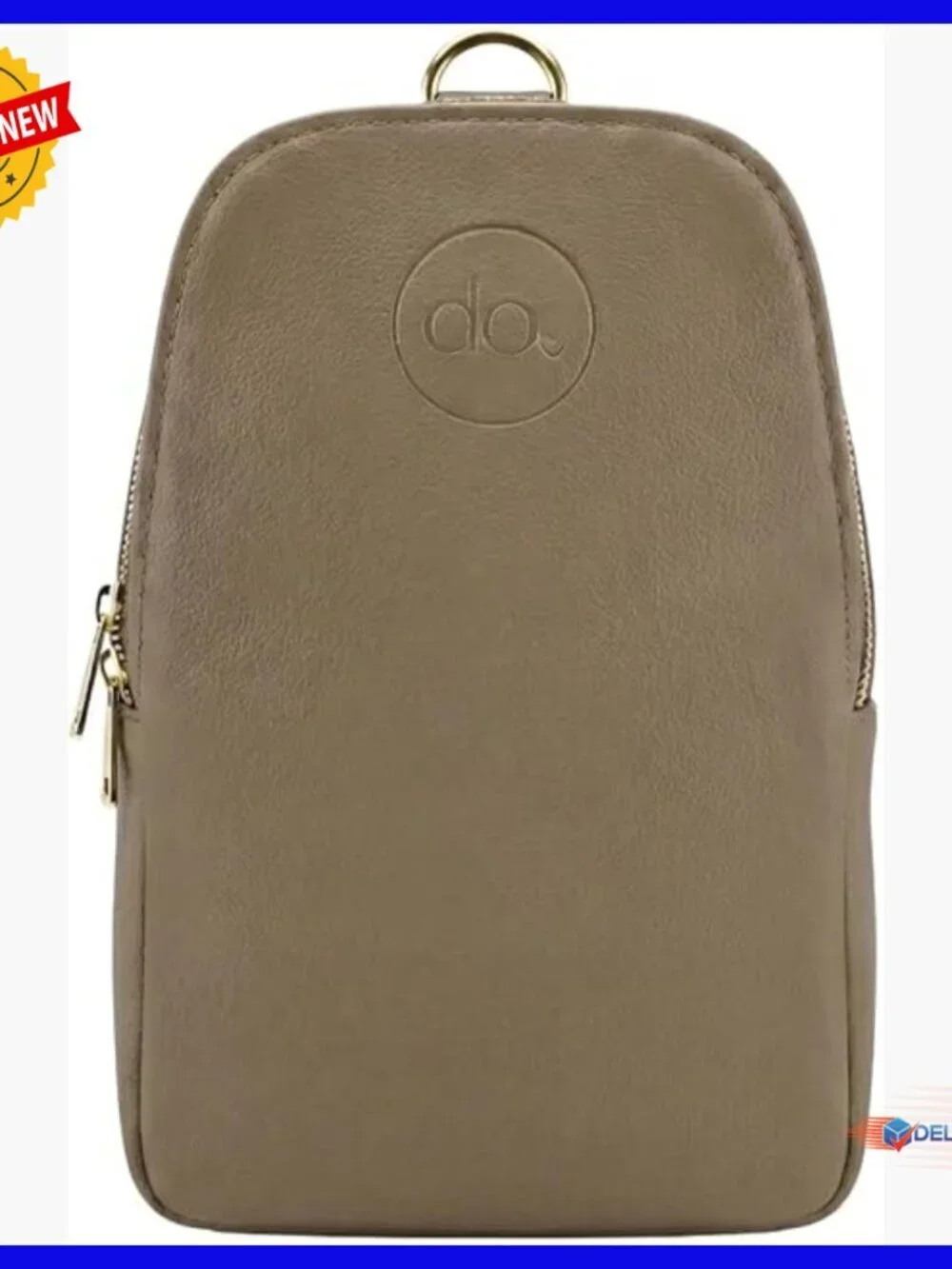 Mini Diaper Backpack with Crossbody Strap, Vegan Leather, Insulated Pocket